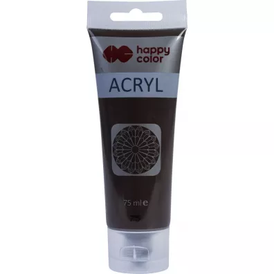Happy Color Farba akrylowa ciemnobr�zowa 75ml
