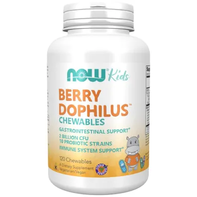 Now Foods BerryDophilus Kids - Probiotyk dla dzieci Suplement diety 120 tab.