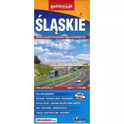 �l�skie mapa samochodowo-krajoznawcza 1:210000/Galileos/M.WODOODPORNA
