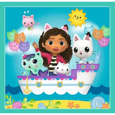 Puzzle 3w1 (20+36+50 el.) Aktywno�ci Gabby. Koci Domek Gabi Trefl