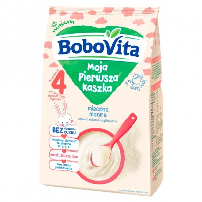 BoboVita Moja Pierwsza Kaszka mleczna manna po 4. miesiącu 230 g