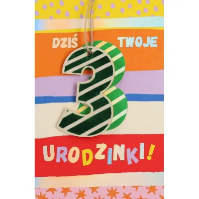 Karnet okazjonalny B6 z kopert� 3 urodziny PAN DRAGON HM200-3507