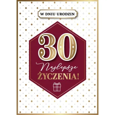 Armin Style KARNET URODZINY 30 B6 Z KOP AS GM-1214 FOL