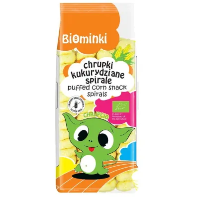 Biominki Chrupki kukurydziane spirale bezglutenowe 60 g Bio