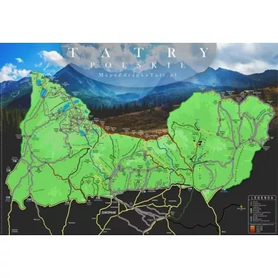 Mapa Zdrapka - Tatry polskie