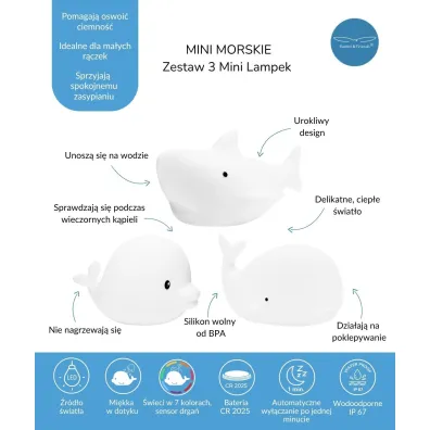 Rabbit&Friends Zestaw lampek mini morskie