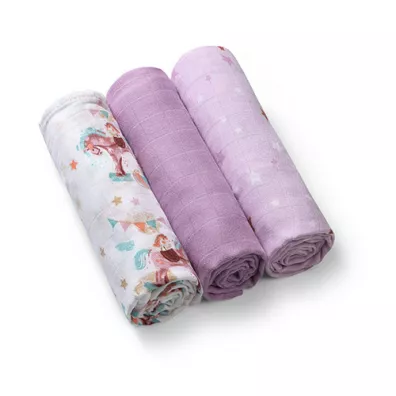 Babyono Naturalne pieluszki z wkien bambusa fioletowe Natural Bamboo