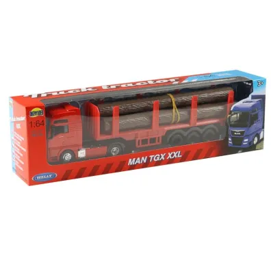 1:64 truck MAN TGX z drewnem Welly