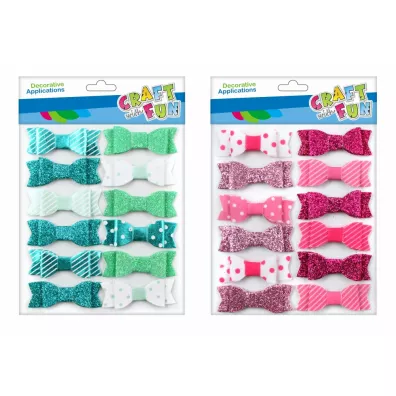 Craft with Fun Kokardki dekoracyjne samoprzylepne 12 szt.