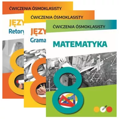 Pakiet �wiczenia �smoklasisty: Matematyka, J�zyk polski. Gramatyka i ortografia, J�zyk polski. Retoryka