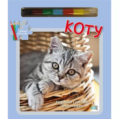 Ksieczka z puzzlami Koty