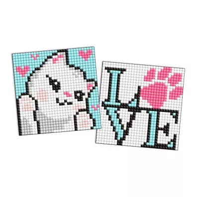 Diamentowa mozaika na magnesie IDEYKA 9x9 cm kids Uroczy Kotek