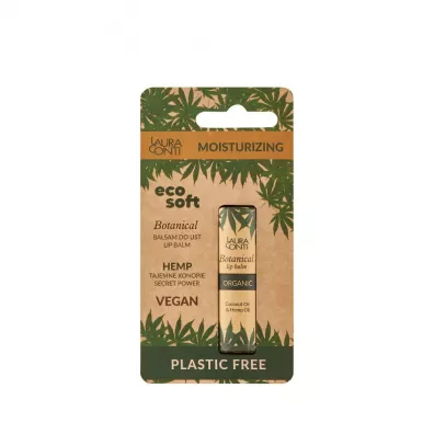 Ecosoft Balsam do ust, Botanical Organic, zero waste, Konopie 7.2 ml