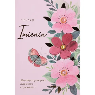 Karnet okazjonalny B6 z kopert� Imieniny Kobieta PAN DRAGON HM200-3136