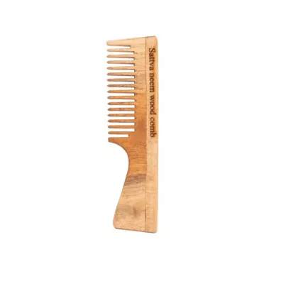 Sattva Neem Wood Comb grzebie do wosw z drzewa miodli indyjskiej 19cm