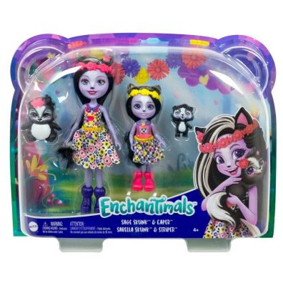 Enchantimals Sage i Sabella Skunk Lalki siostry 2-pak HCF82 Mattel