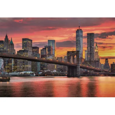 Puzzle 1500 el. Compact East River at dusk Clementoni