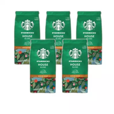 Starbucks House Blend Palona kawa mielona Zestaw 5 x 200 g