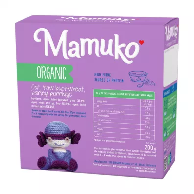 Mamuko Ekologiczna Kaszka Owsiano - Gryczano - Jczmienna 200 g Bio