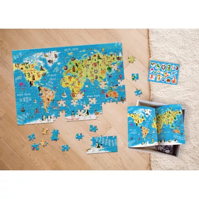 Puzzle 250 el. Kids World Map Interdruk