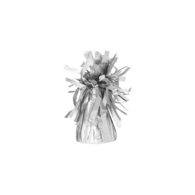 PartyDeco Ci�arek do balon�w foliowy srebrny 4 szt.