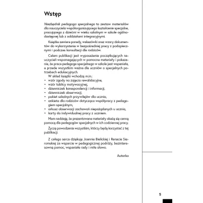 Niezb�dnik pedagoga specjalnego. Materia�y dla nauczyciela wsp�organizuj�cego kszta�cenie specjalne w szkole og�lnodost�pnej lub z oddzia�ami integracyjnymi