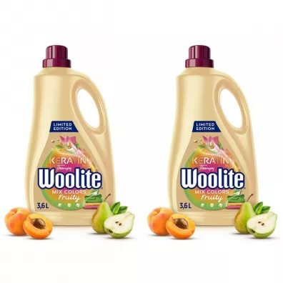 Woolite Pyn do prania kolorw z keratyn Colour Fruity zestaw 2 x 3.6 l