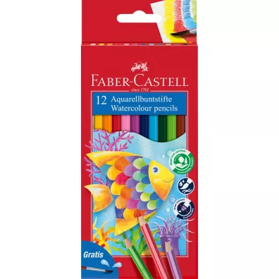Faber-Castell Kredki akwarelowe + p�dzelek 12 szt.