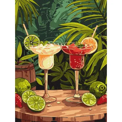 Ideyka Malowanie po numerach - Egzotyczne drink 30x40cm