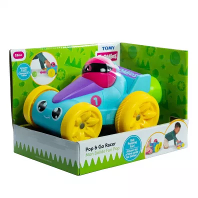 Pi�eczkowa wy�cig�wka niebieska Pop and Go Tomy