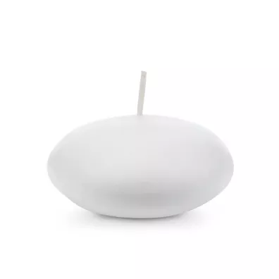 PartyDeco �wieca p�ywaj�ca matowa bia�y 8cm 4 szt