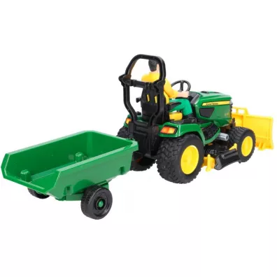 Traktorek John Deere z figurk ogrodnika