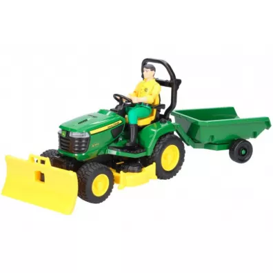 Traktorek John Deere z figurk ogrodnika