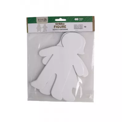 Happy Color Kszta�ty kartonowe FIGURE Boy&Girl 20cm 10 szt.
