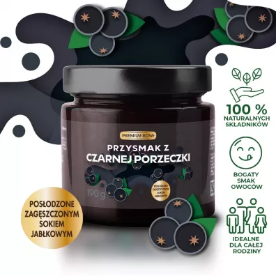 Premium Rosa Przysmak z czarnej porzeczki konfitura 190 g