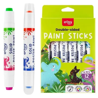 Easy Stationery Farby plakatowe w sztyfcie 12 kolor�w