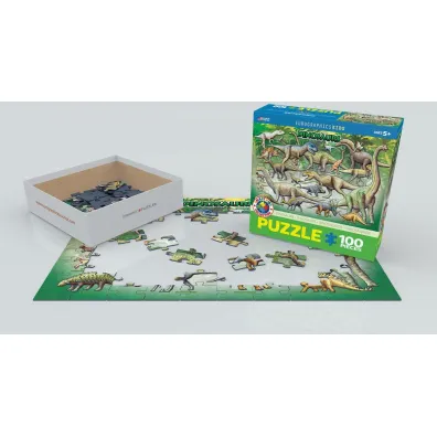 Puzzle 100 el. Smartkids - Dinosaurs Eurographics