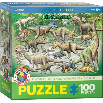 Puzzle 100 el. Smartkids Dinosaurs Eurographics