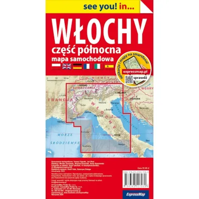 W�ochy P�nocne mapa samochodowa 1:650 000 papier 2026