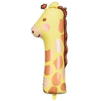 PartyDeco Balon foliowy - Cyfra 1 �yrafa - 42x90cm