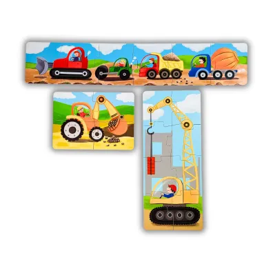 Pierwsze du�e Puzzle Plac budowy Kapitan Nauka Edgard