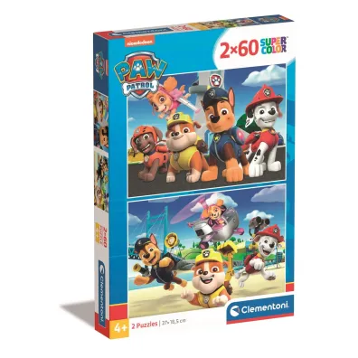 Puzzle 2x60 el. SuperColor. Paw Patrol Clementoni