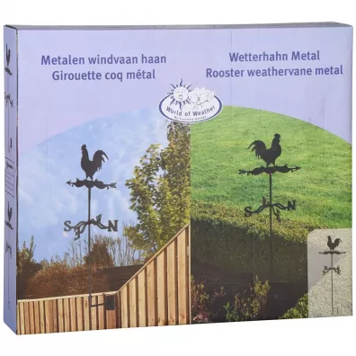 Esschert Design Wiatrowskaz z kogutem metalowy