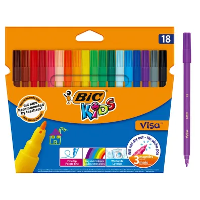 Bic Flamastry Kids Visa 18 szt.