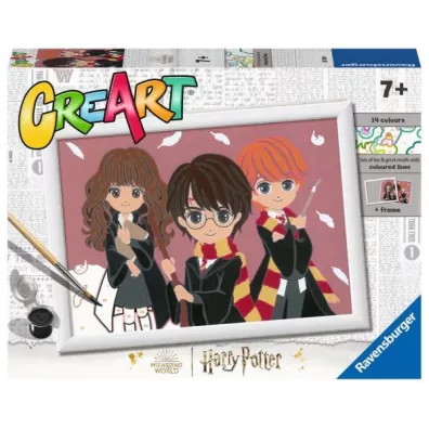Malowanie po numerach CreArt - Harry Potter: Magiczna tr�jca Ravensburger