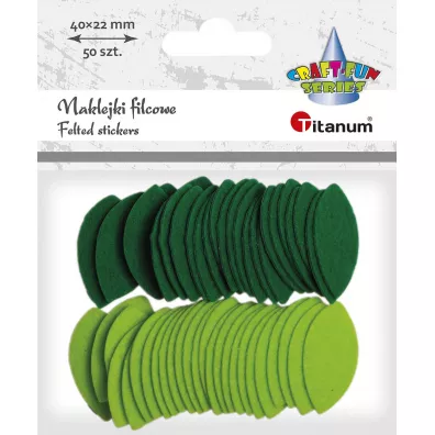 Titanum Naklejki piankowe li�cie zielone 50 szt.