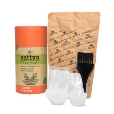 Фото - Фарба для волосся Sattva Ayurveda Ziołowa farba do włosów Jasny Rudy 150 g