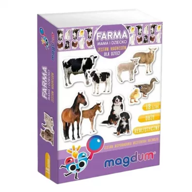 Maksik Zwierz�ta na farmie - zestaw magnes�w MV6032-08
