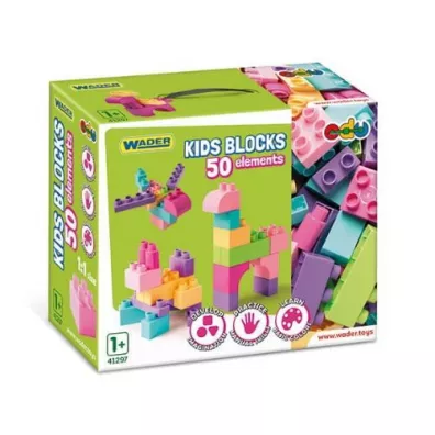 Kids Blocks klocki rowo-fioletowe 50el