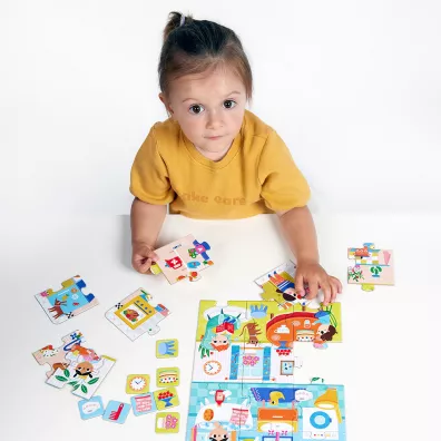 CzuCzu. Puzzle 24 el. Co robimy w domu Bright Junior Media